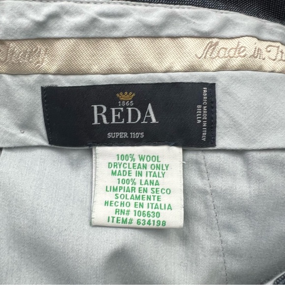 Enzo Mantovani Made In Italy Wool Dress Pants Men's 36x32 Reda Super 110's - Picture 3 of 4